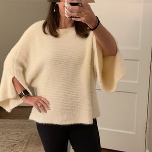 Cream bell sleeve sweater
